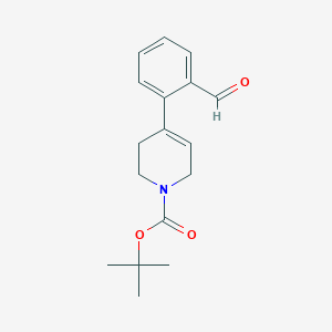 molecular formula C17H21NO3 B8571655 tert-butyl 4-(2-formylphenyl)-5,6-dihydropyridine-1(2H)-carboxylate 