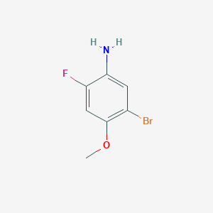 molecular formula C7H7BrFNO B8571659 5-Bromo-2-fluoro-4-methoxyaniline 