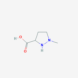 molecular formula C5H10N2O2 B8571687 1-Methyl-3-pyrazolidinecarboxylic acid 