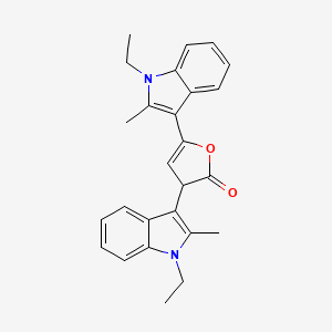 B8571700 3,5-Bis(1-ethyl-2-methyl-1H-indol-3-yl)furan-2(3H)-one CAS No. 64232-37-7