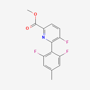 molecular formula C14H10F3NO2 B8571711 Methyl 6-(2,6-difluoro-4-methylphenyl)-5-fluoropicolinate CAS No. 1355011-23-2