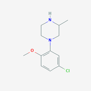 molecular formula C12H17ClN2O B8571715 1-(5-Chloro-2-methoxy-phenyl)-3-methyl-piperazine 