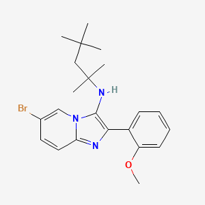 molecular formula C22H28BrN3O B8571726 6-bromo-2-(2-methoxyphenyl)-N-(2,4,4-trimethylpentan-2-yl)imidazo[1,2-a]pyridin-3-amine 
