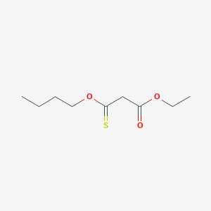molecular formula C9H16O3S B8571762 Ethyl 3-butoxy-3-sulfanylidenepropanoate CAS No. 61125-06-2