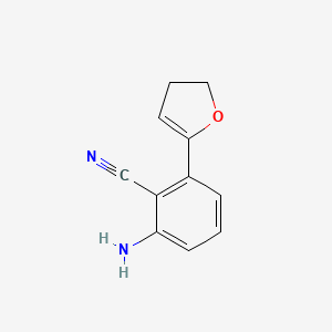molecular formula C11H10N2O B8571771 2-Amino-6-(4,5-dihydrofuran-2-yl)benzonitrile 