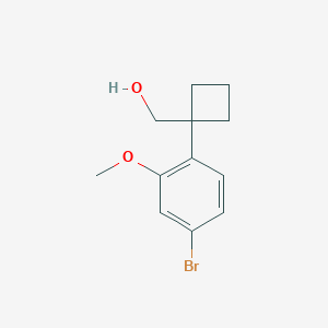 molecular formula C12H15BrO2 B8571776 [1-(4-Bromo-2-methoxyphenyl)cyclobutyl]methanol 