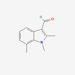 molecular formula C12H13NO B8571825 1,2,7-trimethyl-1H-indole-3-carboxaldehyde CAS No. 620175-90-8