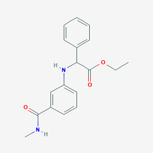 Ethyl 2-(3-(methylcarbamoyl)phenylamino)-2-phenylacetate