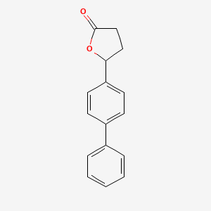 molecular formula C16H14O2 B8571849 2(3H)-Furanone, 5-[1,1'-biphenyl]-4-yldihydro- CAS No. 40885-19-6