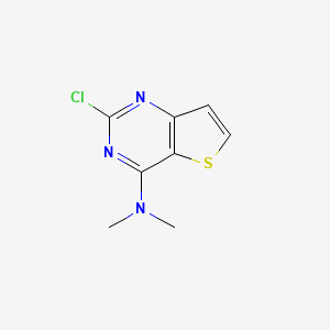 molecular formula C8H8ClN3S B8571887 2-chloro-N,N-dimethylthieno[3,2-d]pyrimidin-4-amine 