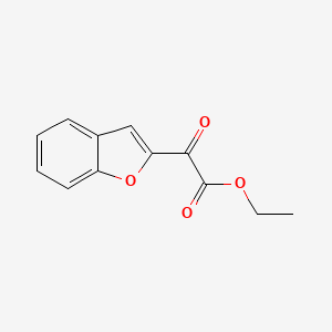 molecular formula C12H10O4 B8571923 Ethyl 2-(benzofuran-2-yl)-2-oxoacetate 