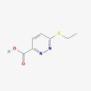 molecular formula C7H8N2O2S B8571928 6-Ethylsulfanyl-pyridazine-3-carboxylic acid 