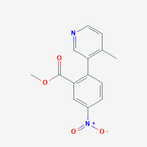 molecular formula C14H12N2O4 B8572066 Methyl 2-(4-methylpyridin-3-yl)-5-nitrobenzoate 