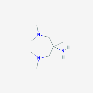 molecular formula C8H19N3 B8572111 1,4,6-Trimethyl-1,4-diazepan-6-amine CAS No. 172092-33-0