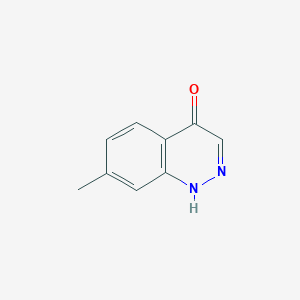 molecular formula C9H8N2O B8572135 7-methylcinnolin-4(1H)-one 