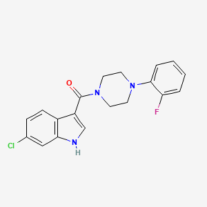molecular formula C19H17ClFN3O B8572143 (6-Chloro-1H-indol-3-yl)[4-(2-fluorophenyl)piperazin-1-yl]methanone CAS No. 923296-73-5