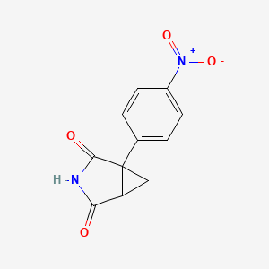 molecular formula C11H8N2O4 B8572147 1-(4-Nitrophenyl)-3-azabicyclo[3.1.0]hexane-2,4-dione 