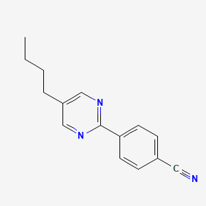 molecular formula C15H15N3 B8572167 4-(5-Butyl-2-pyrimidinyl)benzonitrile CAS No. 59855-03-7