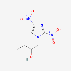 molecular formula C7H10N4O5 B8572169 1H-Imidazole-1-ethanol, alpha-ethyl-2,4-dinitro- CAS No. 127692-28-8