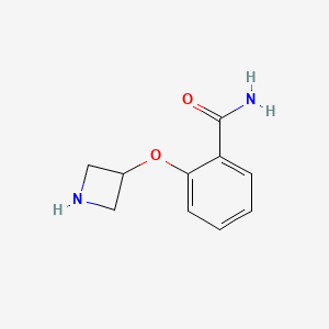 molecular formula C10H12N2O2 B8572172 2-(3-Azetidinyloxy)benzamide 