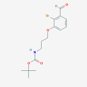 molecular formula C15H20BrNO4 B8572196 tert-Butyl 3-(2-bromo-3-formylphenoxy)propylcarbamate 