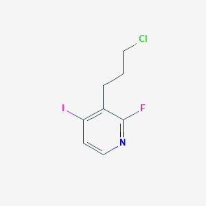 molecular formula C8H8ClFIN B8572199 3-(3-Chloropropyl)-2-fluoro-4-iodopyridine 