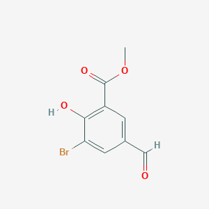 molecular formula C9H7BrO4 B8572220 Methyl 3-bromo-5-formyl-2-hydroxybenzoate 