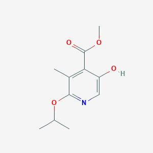 molecular formula C11H15NO4 B8572238 Methyl 5-hydroxy-3-methyl-2-(propan-2-yloxy)pyridine-4-carboxylate 