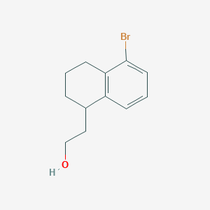 molecular formula C12H15BrO B8572311 5-Bromo-1-(2-hydroxyethyl)-1,2,3,4-tetrahydronaphthalene 