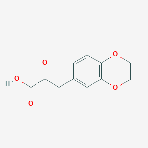 molecular formula C11H10O5 B8572334 3-(2,3-Dihydro-1,4-benzodioxin-6-yl)-2-oxopropanoic acid 