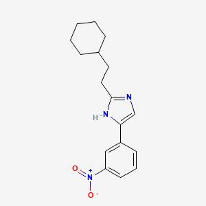 molecular formula C17H21N3O2 B8572336 2-(2-cyclohexylethyl)-5-(3-nitrophenyl)-1H-imidazole CAS No. 651354-28-8