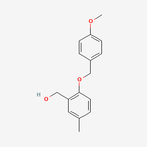 molecular formula C16H18O3 B8572350 [2-(4-Methoxybenzyloxy)-5-methylphenyl]-methanol 