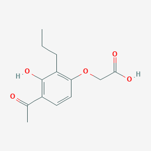 molecular formula C13H16O5 B8572407 (4-Acetyl-3-hydroxy-2-propylphenoxy)acetic acid CAS No. 104074-06-8