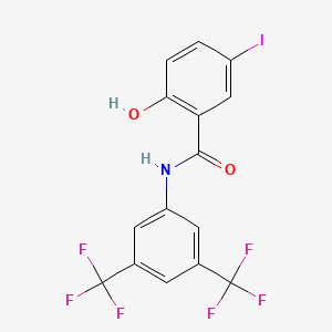 N-[3,5-bis(trifluoromethyl)phenyl]-2-hydroxy-5-iodo-benzamide