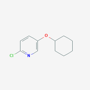 molecular formula C11H14ClNO B8572518 6-Chloro-3-cyclohexyloxy-pyridine 