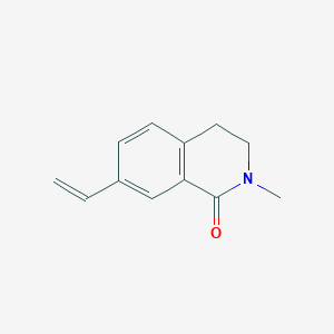 molecular formula C12H13NO B8572528 7-ethenyl-2-methyl-3,4-dihydro-1(2H)-isoquinolinone 