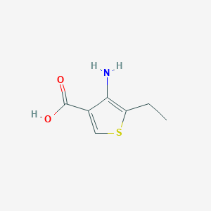 molecular formula C7H9NO2S B8572568 4-Amino-5-ethylthiophene-3-carboxylic acid CAS No. 81741-83-5