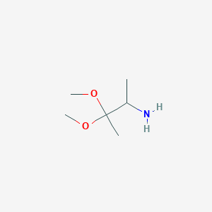 molecular formula C6H15NO2 B8572569 1-Methyl-2,2-dimethoxypropylamine 