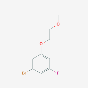 molecular formula C9H10BrFO2 B8572572 1-Bromo-3-fluoro-5-(2-methoxy-ethoxy)-benzene 