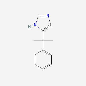molecular formula C12H14N2 B8572611 4-(1-Methyl-1-phenylethyl) imidazole 