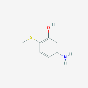 molecular formula C7H9NOS B8572613 5-Amino-2-(methylthio)phenol 