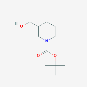 molecular formula C12H23NO3 B8572656 Tert-butyl 3-(hydroxymethyl)-4-methylpiperidine-1-carboxylate 