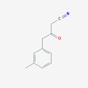 molecular formula C11H11NO B8572708 3-Oxo4-m-tolyl-butyronitrile 