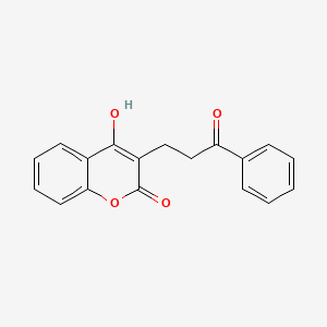 molecular formula C18H14O4 B8572747 Coumarin, 3-(2-benzoylethyl)-4-hydroxy- CAS No. 6431-16-9