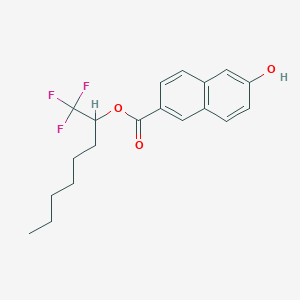 molecular formula C19H21F3O3 B8572762 1,1,1-Trifluorooctan-2-YL 6-hydroxynaphthalene-2-carboxylate CAS No. 136386-05-5