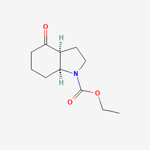 molecular formula C11H17NO3 B8572800 Ethyl (3aS,7aS)-4-oxooctahydro-1H-indole-1-carboxylate CAS No. 60259-13-4