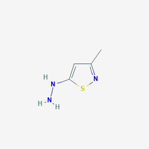 molecular formula C4H7N3S B8572966 (3-Methyl-isothiazol-5-yl)-hydrazine 