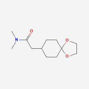 molecular formula C12H21NO3 B8572980 N,N-dimethyl-2-(1,4-dioxaspiro[4.5]decan-8-yl)acetamide 