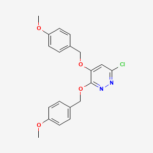 molecular formula C20H19ClN2O4 B8572992 6-Chloro-3,4-bis(4-methoxybenzyloxy)pyridazine 
