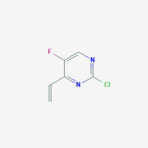 molecular formula C6H4ClFN2 B8573025 2-Chloro-5-fluoro-4-vinylpyrimidine 